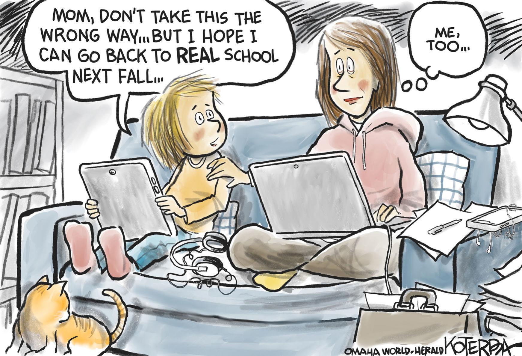 Back to School? by Jeff Koterba, Omaha World Herald, NE